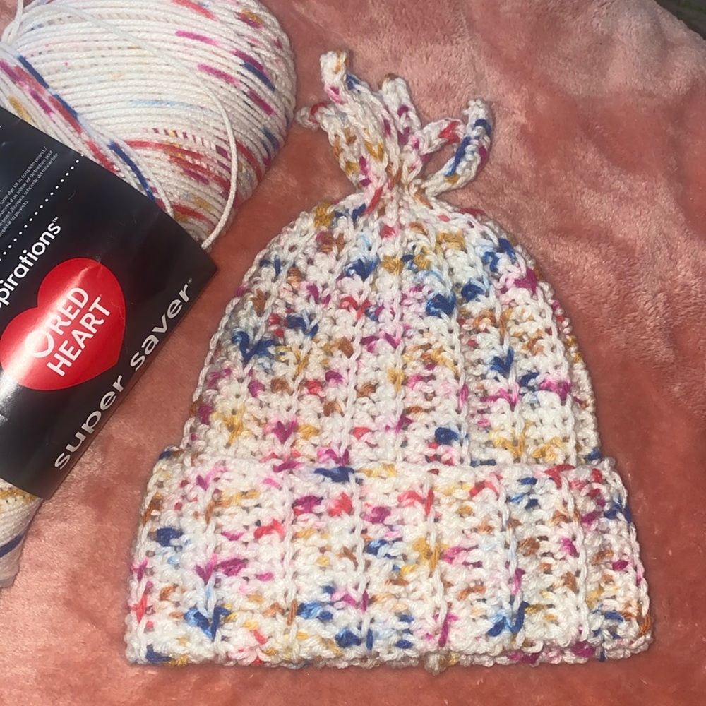 Crocheted childrens hat